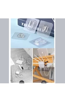 Mucit Home Çift Taraflı Yapışkanlı Geçmeli Klips 10 Adet Eşya Sabitleme Askısı Şeffaf Duvar Kancası Beyaz Mucit Home Çift Taraflı Yapışkanlı Geçmeli Klips 10 Adet Eşya Sabitleme Askısı Şeffaf Duvar Kancası Beyaz