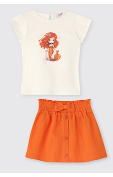 Panço Kız Bebek Ekru-oranj Etek Takım 2611gb17018
