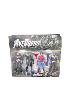 Süper Kahramanlar 18 Cm Işıklı 4'lü Figür Oyuncak Amerika Thanos Kara Panter Örümcek Adam Süper Kahramanlar 18 Cm Işıklı 4'lü Figür Oyuncak Amerika Thanos Kara Panter Örümcek Adam