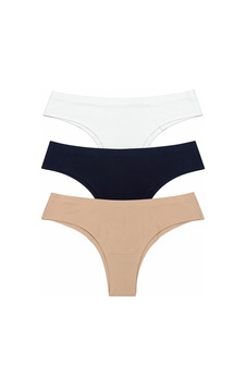 Bonbon Kadın Pamuk Kumaş 3'lü Paket Dikişsiz İz Yapmaz Lazer Kesim Brezilian Slip Bb2852 Çok Renkli Bonbon Kadın Pamuk Kumaş 3'lü Paket Dikişsiz İz Yapmaz Lazer Kesim Brezilian Slip Bb2852 Çok Renkli