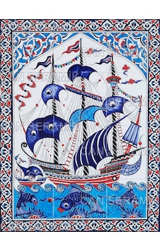 Can Seramik - 60x80 CM El Dekoru İznik Çini Pano Can Seramik - 60x80 CM El Dekoru İznik Çini Pano