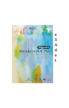 Bigpoint Suluboya Blok 200 Gram A5 - 25 Yaprak Watercolour Pad X 3 Adet Bigpoint Suluboya Blok 200 Gram A5 - 25 Yaprak Watercolour Pad X 3 Adet