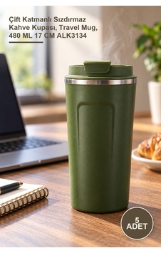 5 Adet Paslanmaz Çelik Termos Mug Çift Katmanlı Sızdırmaz Kahve Kupası, Travel Mug, 480 Ml 17 Cm Alk3134 5 Adet Paslanmaz Çelik Termos Mug Çift Katmanlı Sızdırmaz Kahve Kupası, Travel Mug, 480 Ml 17 Cm Alk3134