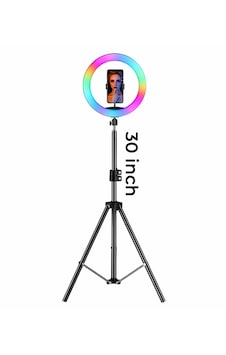 Katjmer Mj30 Ring Light Çok Renkli Fonksiyonlu 76cm Tripod Led Katjmer Mj30 Ring Light Çok Renkli Fonksiyonlu 76cm Tripod Led