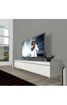 Decoraktiv Eko 140t Mdf Krom Ayaklı Tv Ünitesi Tv Sehpası - Parlak Beyaz Parlak Beyaz Decoraktiv Eko 140t Mdf Krom Ayaklı Tv Ünitesi Tv Sehpası - Parlak Beyaz Parlak Beyaz