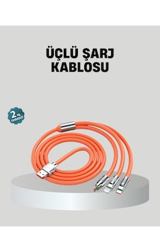 Üçlü Şarj Kablosu Yüksek Hızlı Dayanıklı Uzun Ömürlü Üçlü Şarj Kablosu Yüksek Hızlı Dayanıklı Uzun Ömürlü