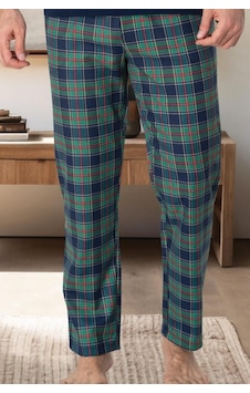 Mecit 3004 Erkek Lacivert Ekoseli Tek Pijama Altı 001 Mecit 3004 Erkek Lacivert Ekoseli Tek Pijama Altı 001