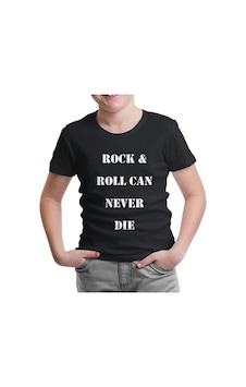 Lord Tshirt Rock & Roll Can Never Die Siyah Çocuk Tshirt Lord Tshirt Rock & Roll Can Never Die Siyah Çocuk Tshirt