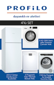 Profilo BD2055WENN - CGA242X3TR - KM9611CTR - BM6320MA 4'lü Beyaz Eşya Set
