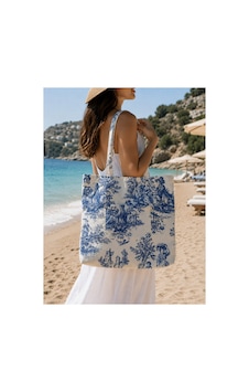 Asorty Tekstil Gabardin Bez Çanta Mavi Çiçek Desenli, Dayanıklı Ve Şık Alışveriş Çantası Lacivert Asorty Tekstil Gabardin Bez Çanta Mavi Çiçek Desenli, Dayanıklı Ve Şık Alışveriş Çantası Lacivert