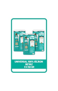 Sista Silikon Mastik Tüp 50 G x 3 Adet Beyaz Sista Silikon Mastik Tüp 50 G x 3 Adet Beyaz