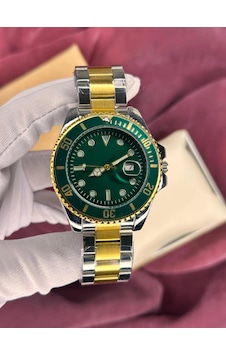 Yeşil-gold Kadran Submariner Otamatik Erkek Kol Saati Altın - Gümüş Yeşil-gold Kadran Submariner Otamatik Erkek Kol Saati Altın - Gümüş