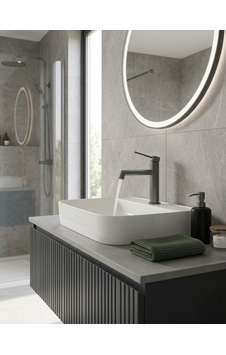 Slim Antrasit Lavabo Bataryası