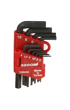 Edoni Allen Anahtar Takımı 120mm 10 Parça Alyan