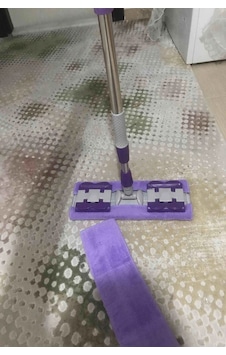 Teleskobik Cam Yer Tavan Silme - İstediğin Bezi Tak Kullan - 4 Mandallı -yedek Bezli Mop Seti Diğer
