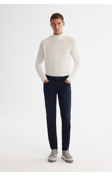 Avva Erkek Lacivert Eskitme Yıkama Overdy Berlin Slim Fit Jean Pantolon A42y3523