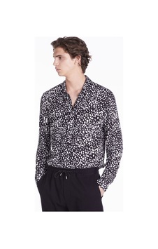 The Kooples Erkek Comfort Fıt Baskılı Siyah Gömlek The Kooples Erkek Comfort Fıt Baskılı Siyah Gömlek