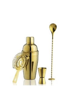 Kokteyl Shaker Seti, Gold, 750 Ml, 4 Parça Kokteyl Shaker Seti, Gold, 750 Ml, 4 Parça