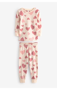 Kız Çocuk Yeni Sezon %100 Pamuk Penye Somon Tonlu Kalp Baskılı Paça Lastikli Pijama Takımı Kalp Çok Renkli Kız Çocuk Yeni Sezon %100 Pamuk Penye Somon Tonlu Kalp Baskılı Paça Lastikli Pijama Takımı Kalp Çok Renkli