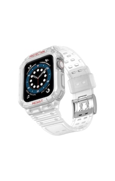 Apple Watch 42mm Kr401 Silikon Kordon - Şeffaf Apple Watch 42mm Kr401 Silikon Kordon - Şeffaf