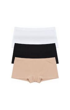 Bonbon Kadın Pamuk Kumaş 3'lü Paket Dikişsiz İz Yapmaz Lazer Kesim Chekky Şort Boxer Bb2853 Çok Renkli Bonbon Kadın Pamuk Kumaş 3'lü Paket Dikişsiz İz Yapmaz Lazer Kesim Chekky Şort Boxer Bb2853 Çok Renkli