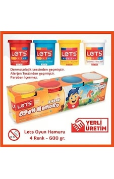 Lets Oyun Hamuru Antibakteriyel 4 Renk 600 Gr L8340 Lets Oyun Hamuru Antibakteriyel 4 Renk 600 Gr L8340