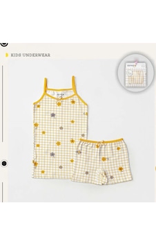 Defne Baby Kız Çocuk Çiçek Desenli Pamuk Atlet Boxer İç Çamaşır Takımı Beyaz Defne Baby Kız Çocuk Çiçek Desenli Pamuk Atlet Boxer İç Çamaşır Takımı Beyaz
