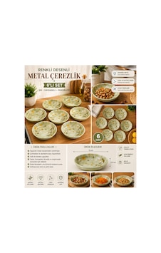 6 Lı Renkli Desenli Metal Çerezlik Seti Kuruyemiş, İkramlık Ve Atıştırmalık Sunum Kasesi Haki 6 Lı Renkli Desenli Metal Çerezlik Seti Kuruyemiş, İkramlık Ve Atıştırmalık Sunum Kasesi Haki