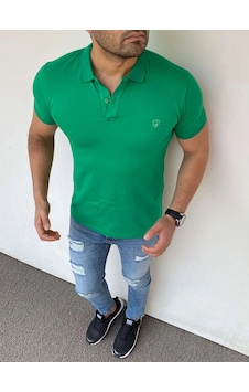 Modefendi Slim Fit Polo Yaka Pamuklu Tshırt Yeşil Modefendi Slim Fit Polo Yaka Pamuklu Tshırt Yeşil