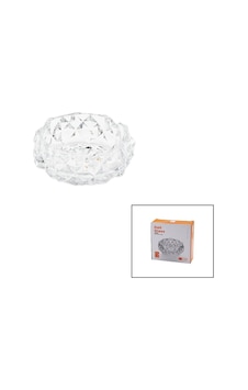 Küçük Cam - Dıamond Kristal Şekil Yuvarlak Küllük Çap: 11.2cm - D: 4.4cm 5570