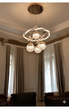 Premium 4'lü Gold Led Avize - Ayarlanabilir Tasarım Beyaz - Gold Premium 4'lü Gold Led Avize - Ayarlanabilir Tasarım Beyaz - Gold