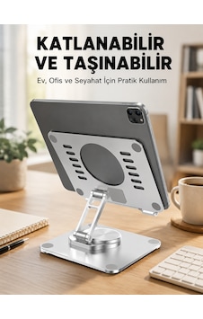 Taşınabilir Katlanır Tablet Braketi Masaüstü Stand Yeni Nesil Çokrenkli