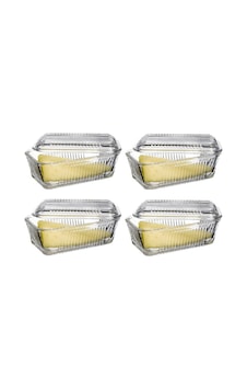 Paşabahçe Frigo Kapaklı Kahvaltılık - Tereyağlık Peynirlik 4 Lü Set Paşabahçe Frigo Kapaklı Kahvaltılık - Tereyağlık Peynirlik 4 Lü Set