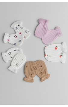 Bebe Wini Yenidoğan Penye Organik Pamuklu Bebek Eldiveni 6 Çift Set Karışık Desen Gönderilir Ekru Bebe Wini Yenidoğan Penye Organik Pamuklu Bebek Eldiveni 6 Çift Set Karışık Desen Gönderilir Ekru