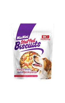 Bio Petactive Mix Mini Stuffed Köpek Ödül Bisküvisi 200 G Bio Petactive Mix Mini Stuffed Köpek Ödül Bisküvisi 200 G