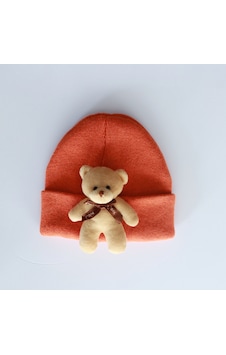 Bidigago Peluş Ayıcıklı Renkli Çocuk Bere Turuncu Bidigago Peluş Ayıcıklı Renkli Çocuk Bere Turuncu