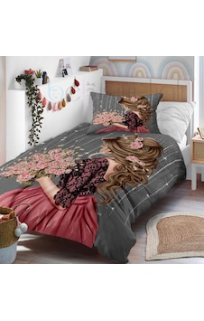 Nostaljik Çiçek Prenses Kız Desenli Tek Kişilik Bebek Çocuk Nevresim Takımı Nostaljik Çiçek Prenses Kız Desenli Tek Kişilik Bebek Çocuk Nevresim Takımı