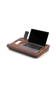 Minderli Laptop Sehpası, Ceviz Renkli Ahşap Tasarım Minderli Laptop Sehpası, Ceviz Renkli Ahşap Tasarım