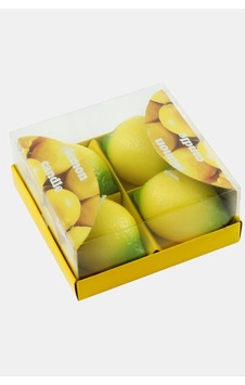 Limon Mum 4 Adet Çok Renkli Limon Mum 4 Adet Çok Renkli