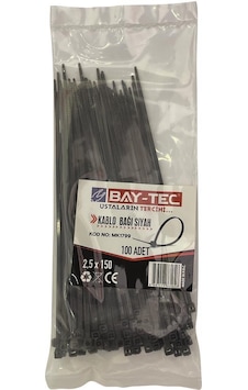 Baytec Cırt Kelepçe Siyah 3,6 200 Mk1803 Baytec Cırt Kelepçe Siyah 3,6 200 Mk1803