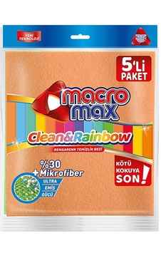 Macromax Rengarenk Temizlik Bezi 5'li Macromax Rengarenk Temizlik Bezi 5'li