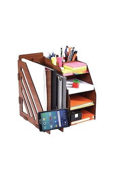 CapellaWoodWorks Masa Üstü Organizer Kahverengi