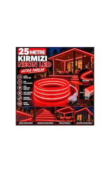 25 Metre 220v Kırmızı Neon Led 8x16 Mm Ultra Parlak Ip65 Suya Dayanıklı Fişli Tak Çalıştır Esnek Şerit Led Bahçe Teras Dış Cephe Aydınlatma Kırmızı - 939562378 Kırmızı 25 Metre 220v Kırmızı Neon Led 8x16 Mm Ultra Parlak Ip65 Suya Dayanıklı Fişli Tak Çalıştır Esnek Şerit Led Bahçe Teras Dış Cephe Aydınlatma Kırmızı - 939562378 Kırmızı