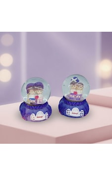 Işıklı Mini Boy Kar Küresi - Pilli - Romantik Çift Temalı - Hediyelik 1