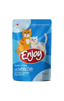 Enjoy Enyoj Pouch Balıklı Yetişkin Kedi Maması 85 Gr