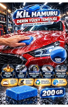 200 Gr Oto Kil Hamuru Mavi Kaporta Temizleme Kili Araç Boya Yüzeyi Zift Reçine Pasta Cila Öncesi Bkm 200 Gr Oto Kil Hamuru Mavi Kaporta Temizleme Kili Araç Boya Yüzeyi Zift Reçine Pasta Cila Öncesi Bkm