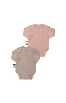 Organicera Organik Uzun Kollu Bebek Body 2'li Set , Rose Melange Pudra Organicera Organik Uzun Kollu Bebek Body 2'li Set , Rose Melange Pudra
