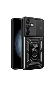 Spia S24 Fe İle Uyumlu Kılıf Sürgülü Siyah Panther Yüzüklü Silikon  S24 Fe İle Uyumlu, Sürgülü Siyah Sku: Zeus8690010079411
