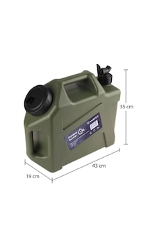 Musluklu Su Bidonu - Madfox Galon Air Pe - 19 Litre - Yeşil - 547311