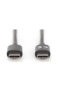 Ak-300138-010-s Usb Tip C Bağlantı Kablosu, Usb Tip C Erkek Usb 3.1 - Usb Tip C Erkek Usb 3.1 , 1 Metre, Awg 24/28, 2x Zırhlı, Ul, Nikel Kaplama, Siyah Renk